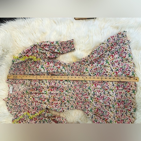 Tanya Taylor Imogen Dress in Confetti - Floral Smocked Dress - size XS - EUC - Picture 16 of 16